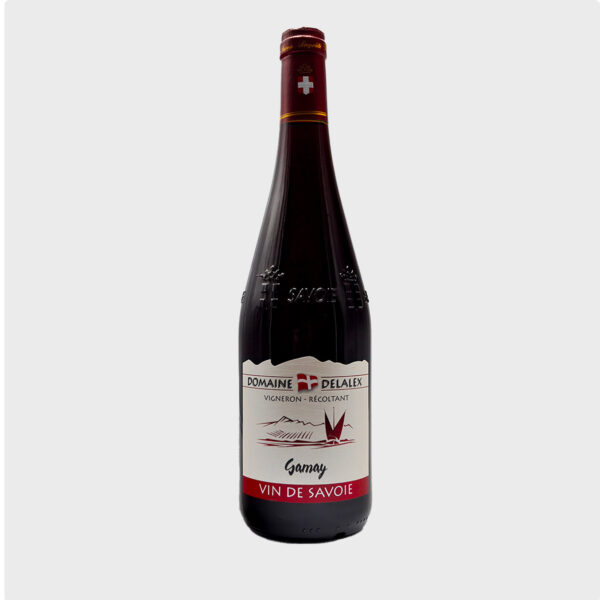 Bouteille de vin rouge Gamay, Domaine Delalex, Vin de Savoie